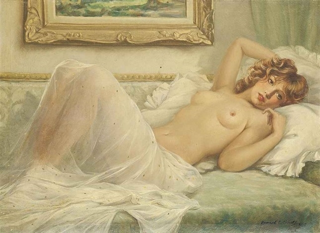 Howard Chandler Christy A Reclining Beauty