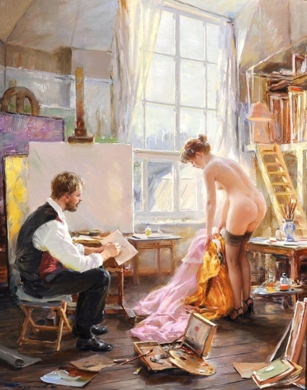 In the Art Studio by Razumov