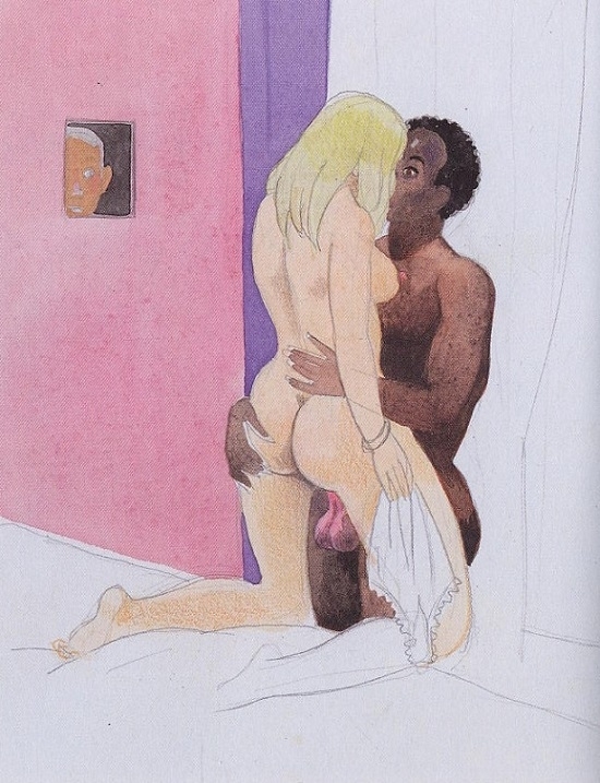 interracial couple with voyeur marcel vidoudez