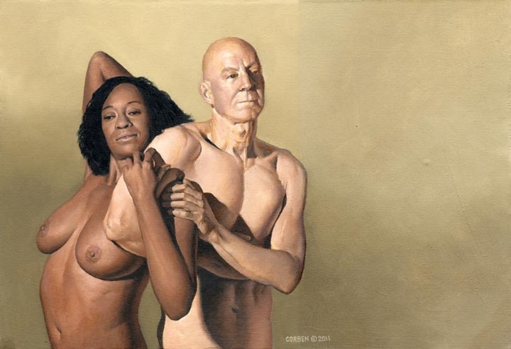 interracial nude couple