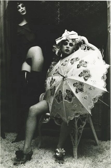 Irina Ionesco model with umbrella