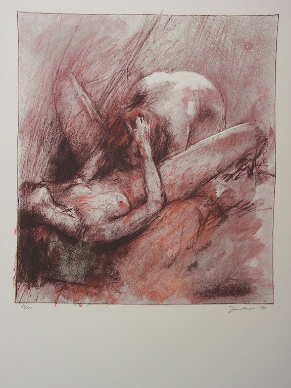 jan asselberg Chalk drawing Romantic Realism (1988)