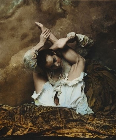 Jan Saudek acrobatic female