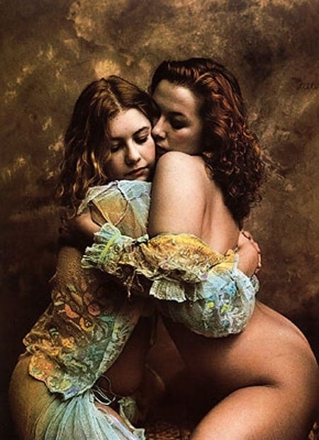 Jan Saudek embracing females