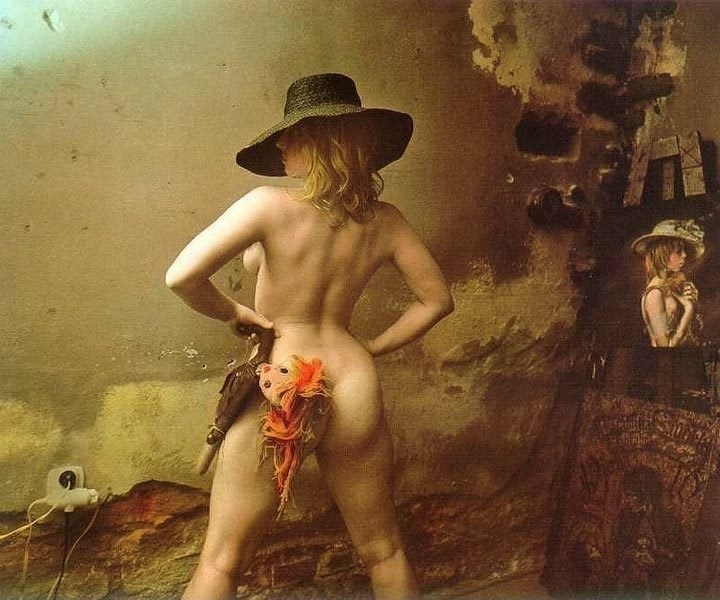 jan saudek nude with hat from the back
