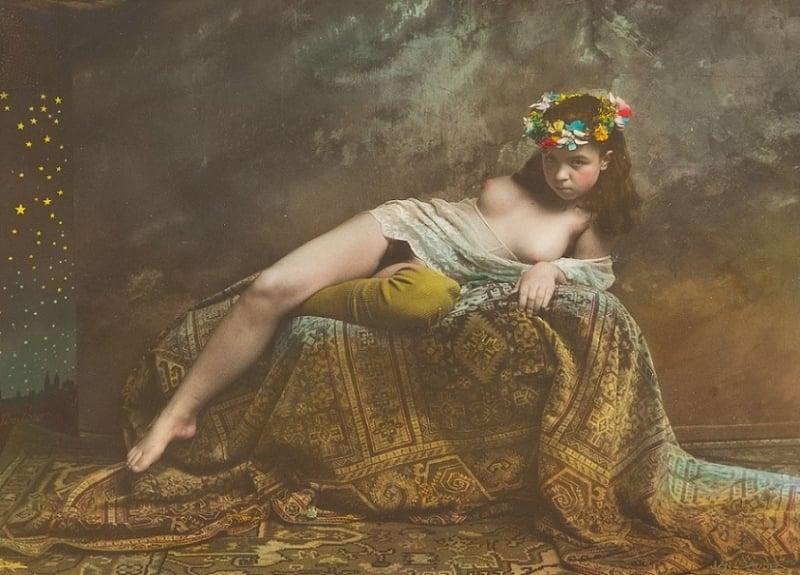 jan saudek reclining nude