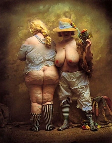 Jan Saudek semi nude corpulent females