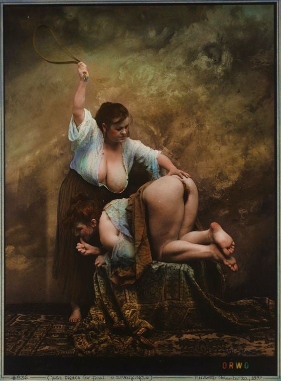 Jan Saudek spanking female