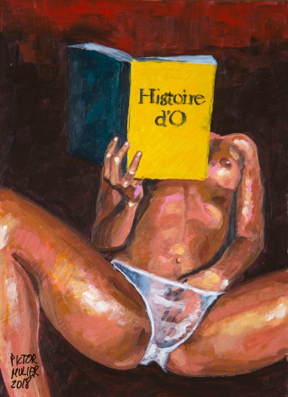 Je me masturbe en lisant une histoire d'O (I masturbate while reading 'The Story of O') by Pictor Mulier
