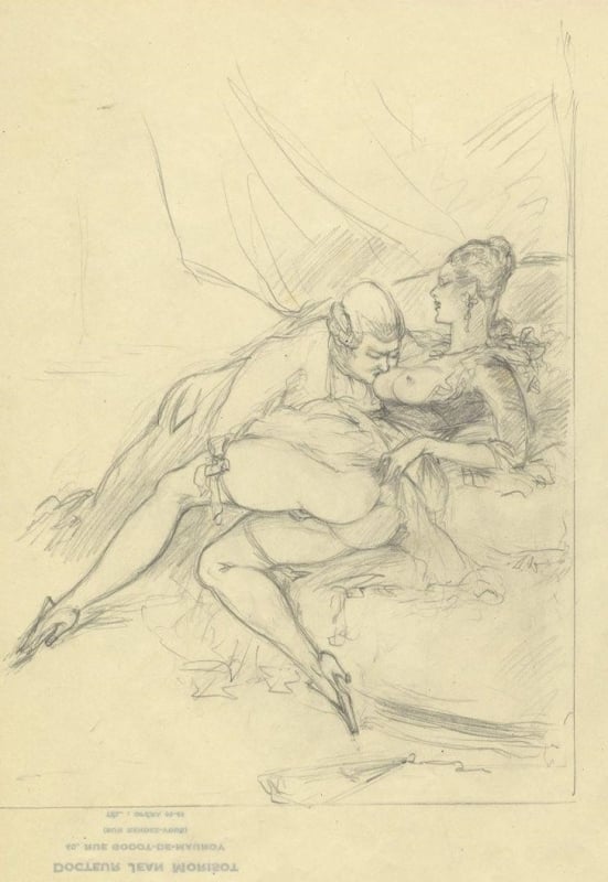 jean morisot erotic sketch couple in a chair