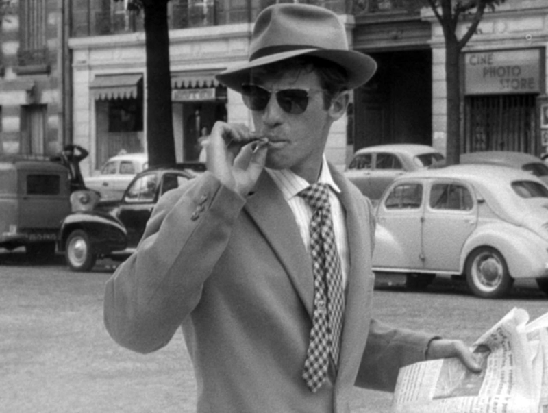 Jean Paul Belmondo in A Bout de Souffle