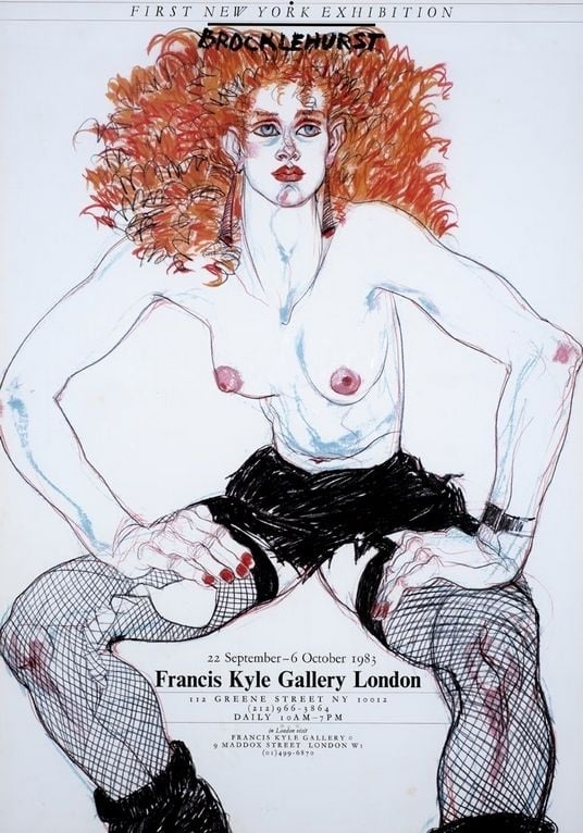 Jo Brocklehurst, Poster for Brocklehurst exhibition at 112 Greene Street, 1983