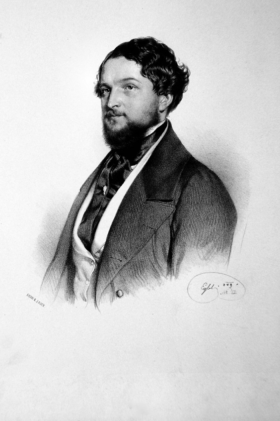 Johann Nepomuk Geiger Lithograph by Franz Eybl,