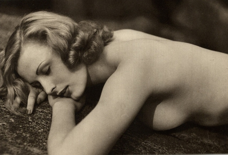 John Everard reclining nude close up