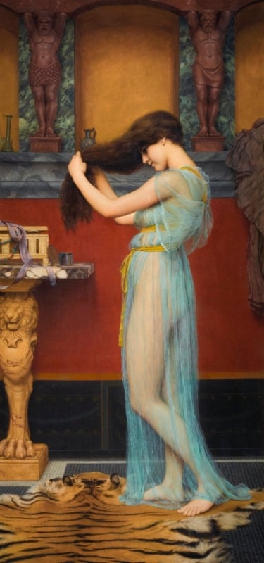 John William Godward, Preparing for the Bath, 1900 John William Godward, Preparing for the Bath, 1900