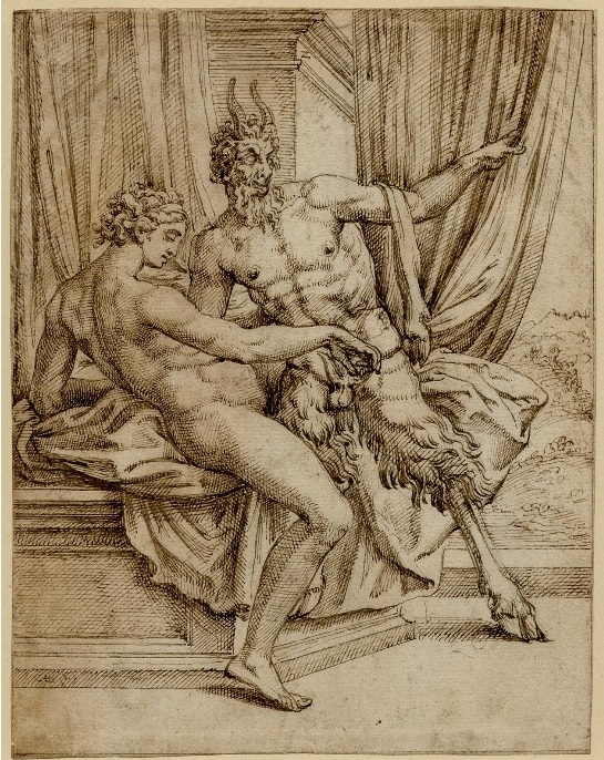 Jupiter as a satyr and Antiope