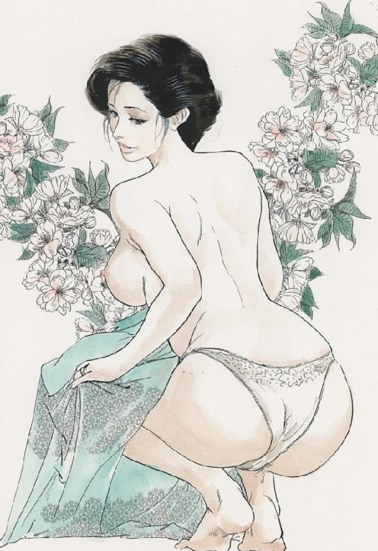 Kan Tsukikage semi nude female