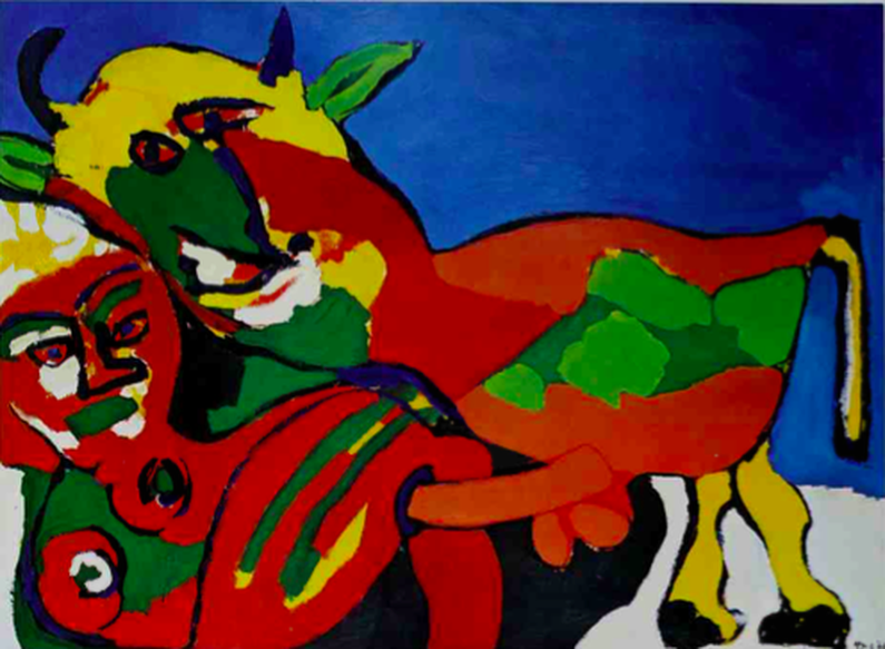 karel appel copulation with a bull