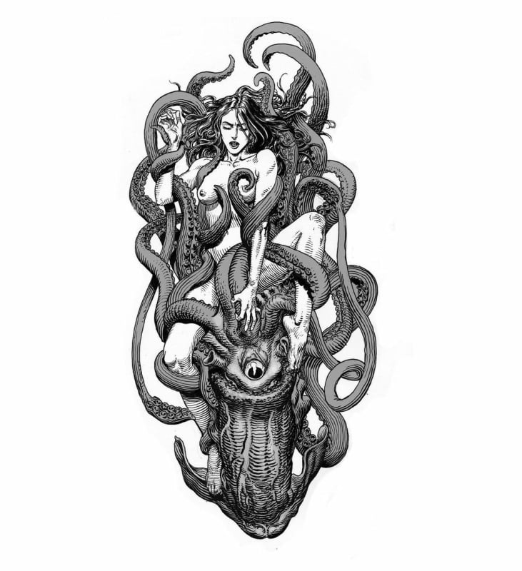 kerbcrawlerghost tattoo design octopus