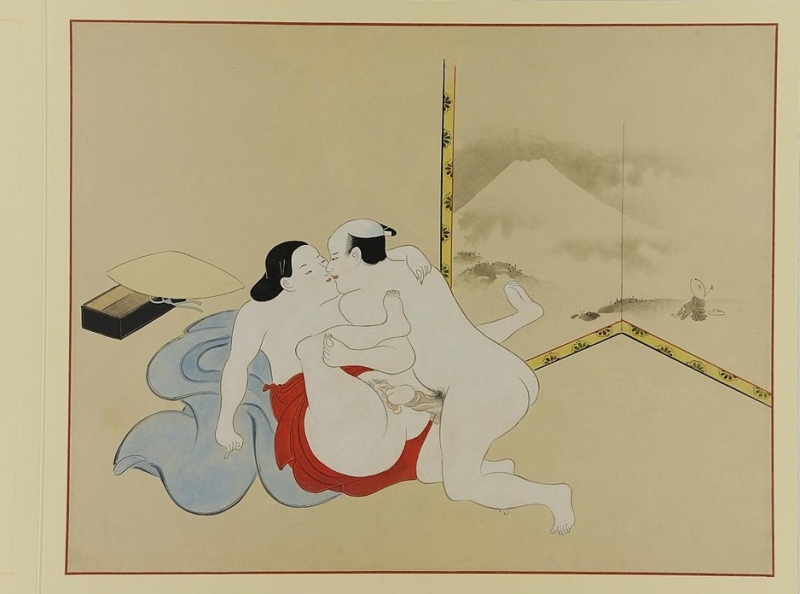 kiyonobu Copulation with a Buddhist nun