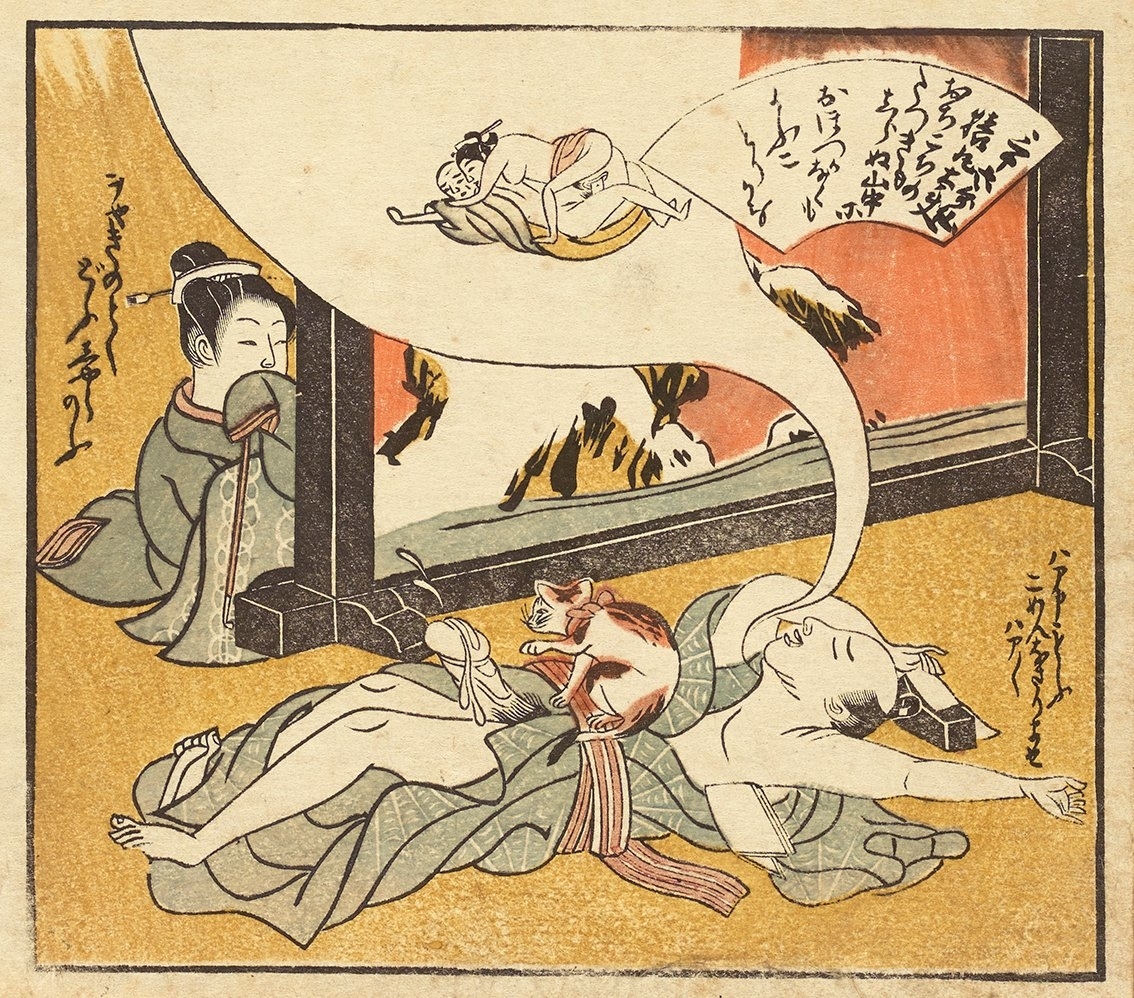 koryusai dreaming man shunga