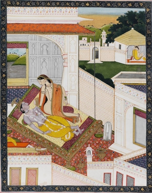 Krishna and Radha after their Night of Passion, 1810-20