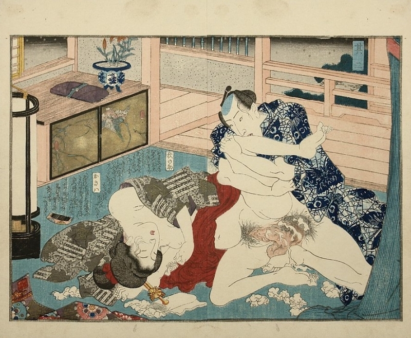 kunimori-erotic woodblock print