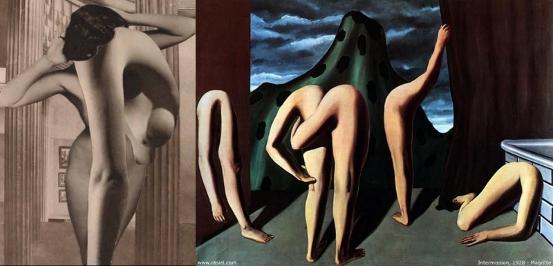 Left: Teige; right: Magritte, Intermission