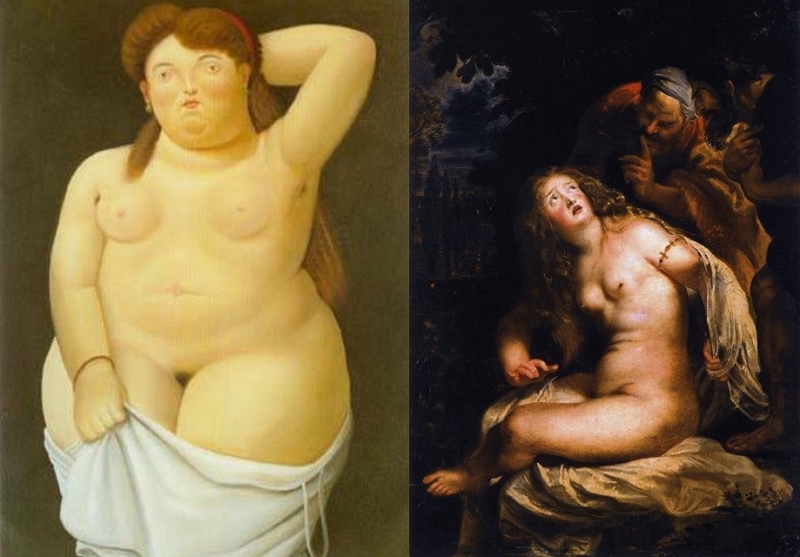 Left: Torso, 1988  right: Rubens, Susanna and the Elders