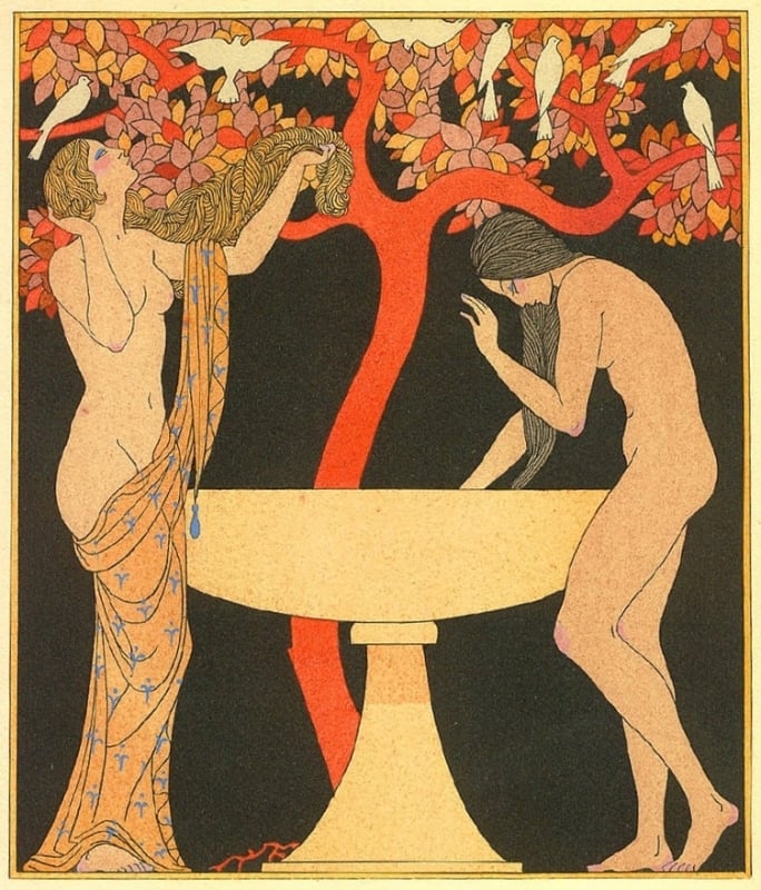 ‘Les Chansons de Bilitis (’The Songs of Bilitis), 1922 by georges Barbier