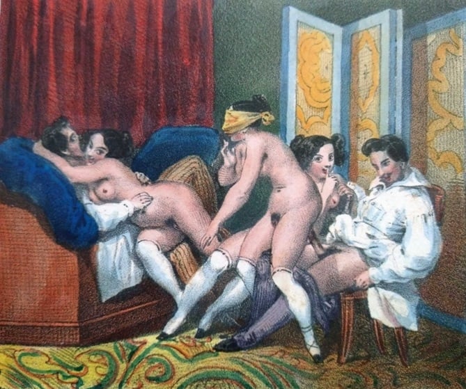 Les Petits Jeux III (little games), lithograph, 1840, anonymous