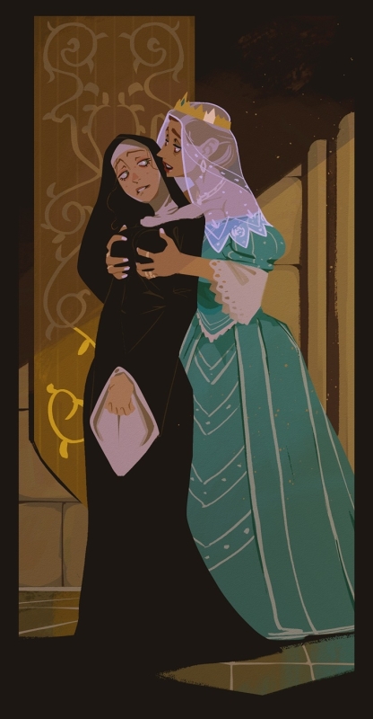 lesbian queen and nun by InCase
