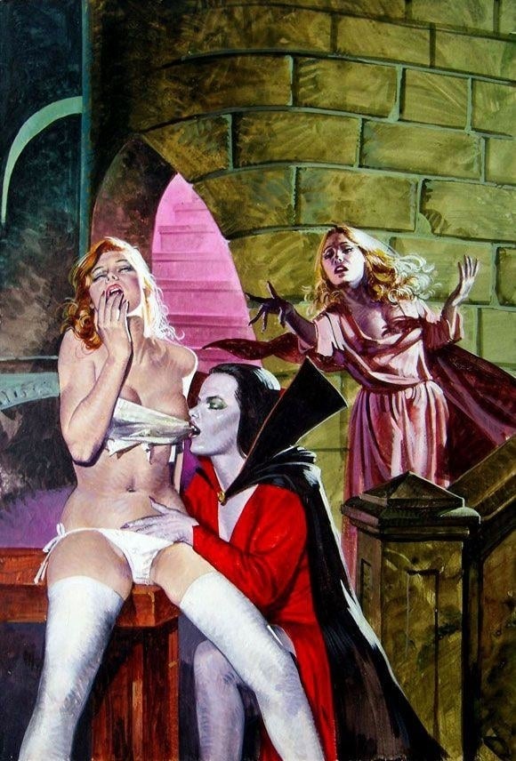 lesbian vampyre pulp art Emanuele Taglietti