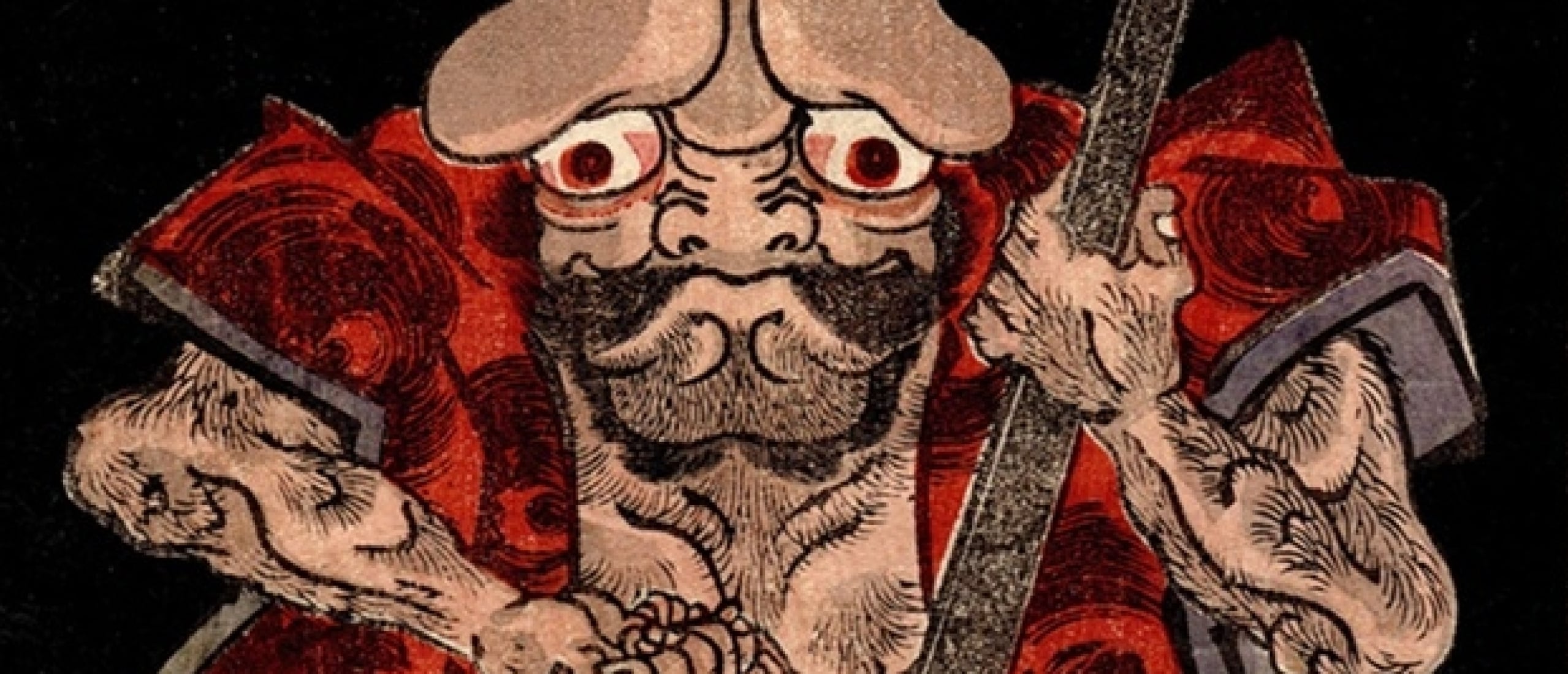 Levitating God by Utagawa Kunitora