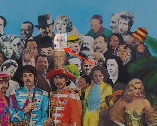 Lindner on the cover of Sgt. Pepper's Lonely Hearts Club Band