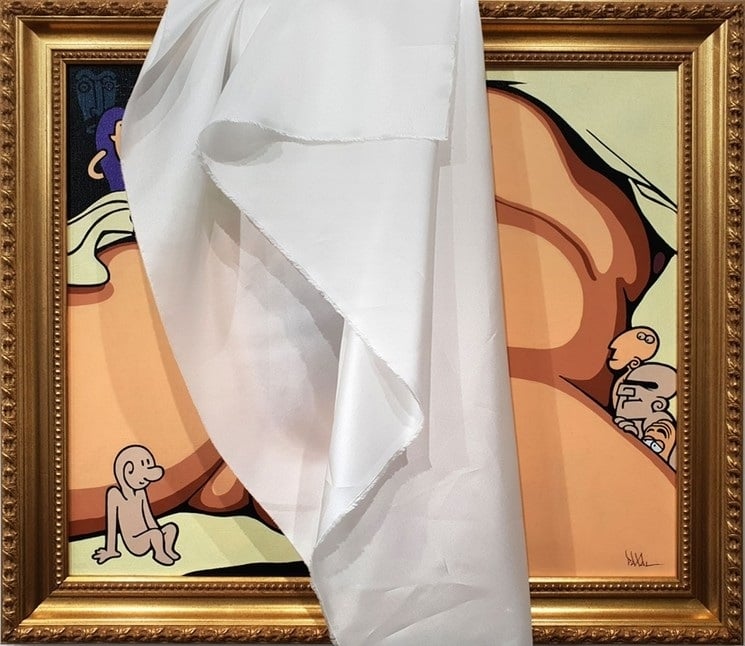 L'origine du monde - Remix, painting par Paxal, 2019 L'origine du monde - Remix, painting par Paxal, 2019