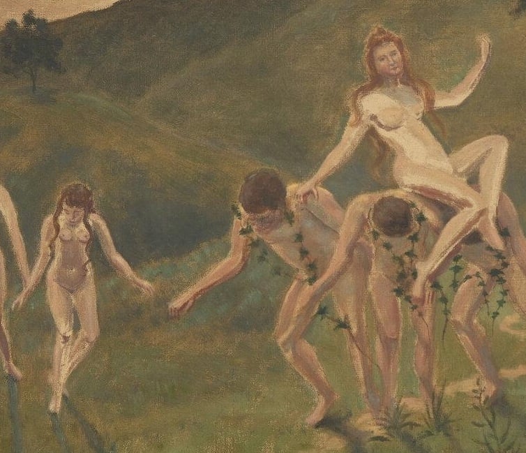 Louis Michel Eilshemius, Figures Dancing in the Glen, 1905 (detail)