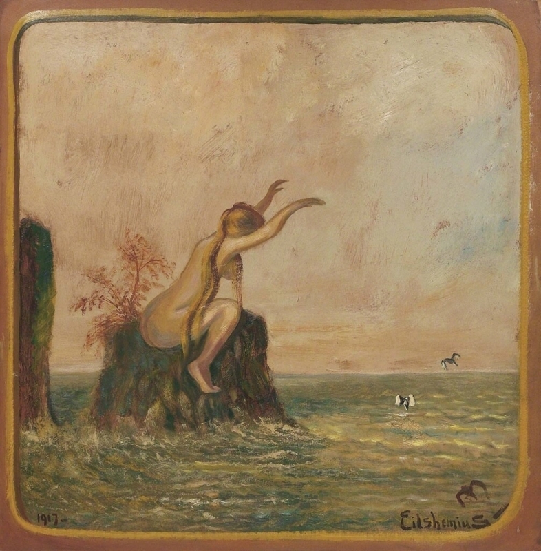 Louis Michel Eilshemius, Untitled (Love Bather), 1917.