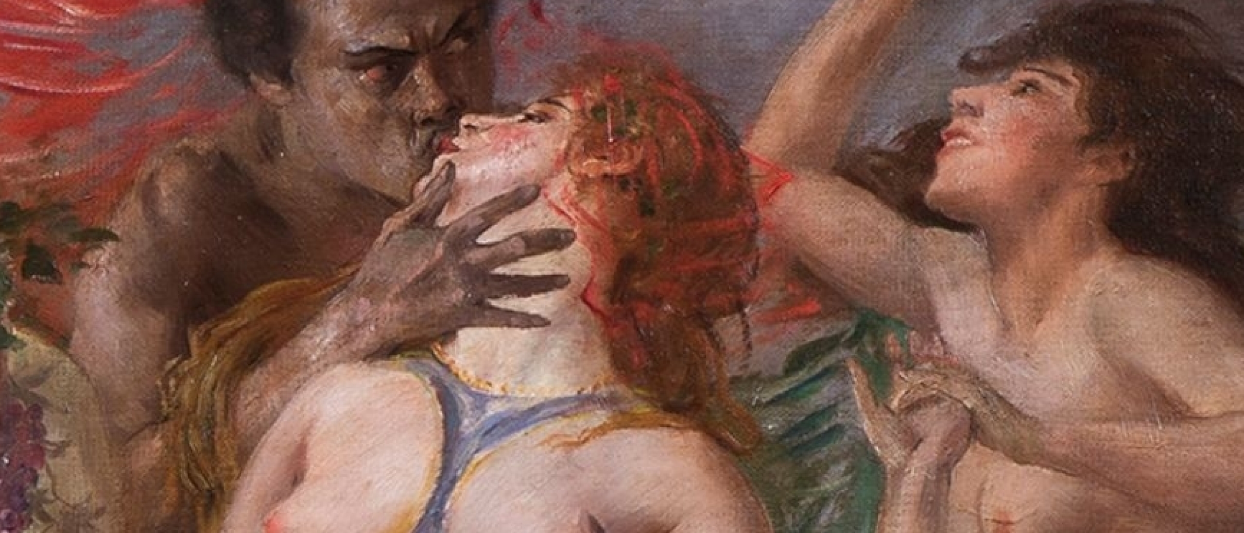 Lovis Corinth, Bacchanalia, 1896 (detail "kissing")