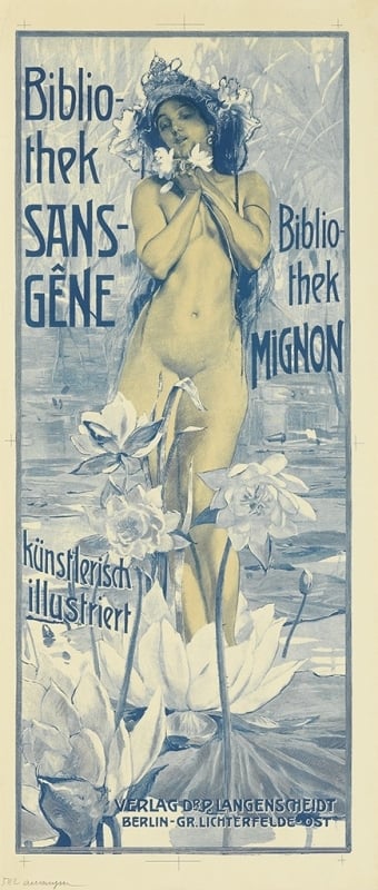 LUDEK MAROLD (1865-1898) BIBLIOTHEK SANS - GENE. Ca 1900