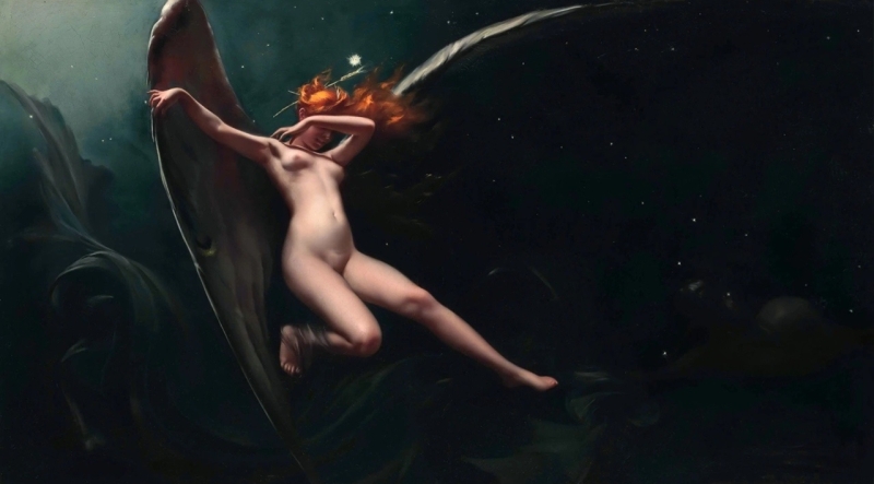 Luis Ricardo Falero A Fairy Under Starry Skies