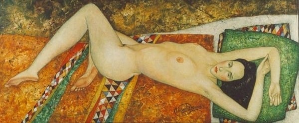 lying nude by Volodja Popov-Masagin