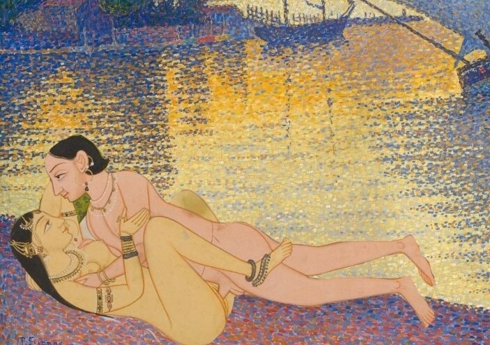 Making Love Under the Sky of Gold (detail)
