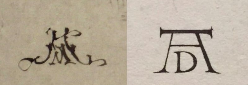 Makino and Dürer’s signatures