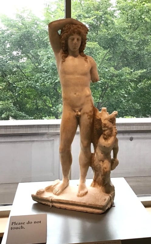 marble statue of Dionysus and Pan