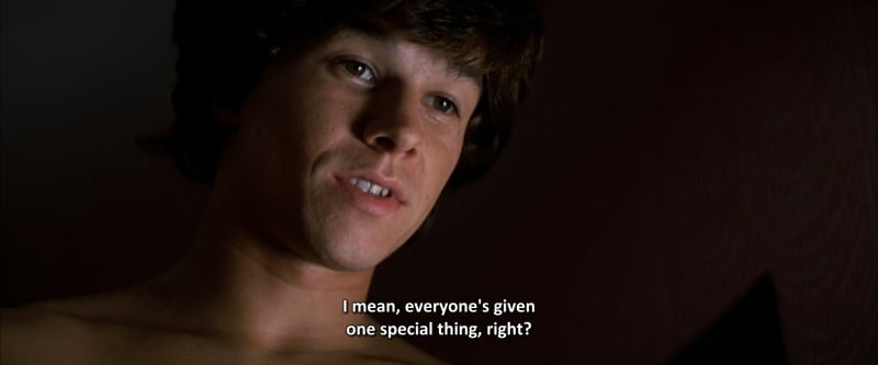 mark wahlberg as Dirk Digglerin Boogie Nights 1997