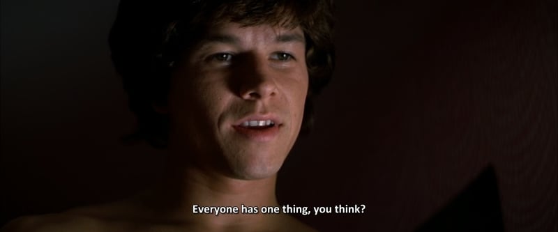 mark wahlberg as Dirk Digglerin Boogie Nights