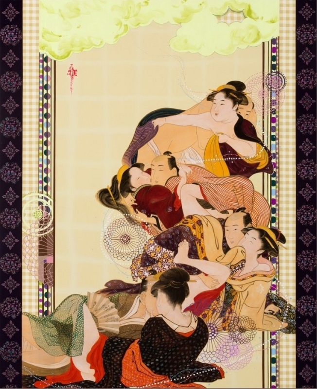 masako asaba Homage to the Utamakura series by Utamaro