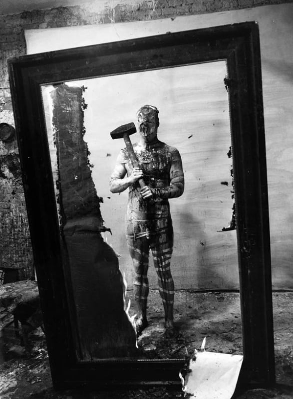 Materialaktion no.19 (Bodybuilding), 1965 by Otto Muehl