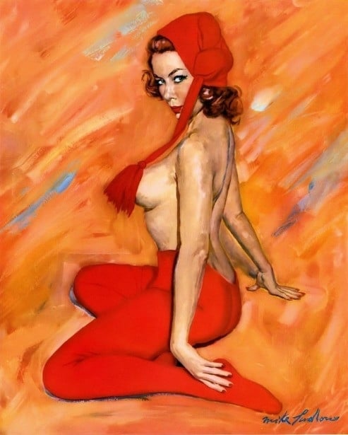 Mike Ludlow (1921 – 2010), Esquire Pin-Up Calendar, 1957-January